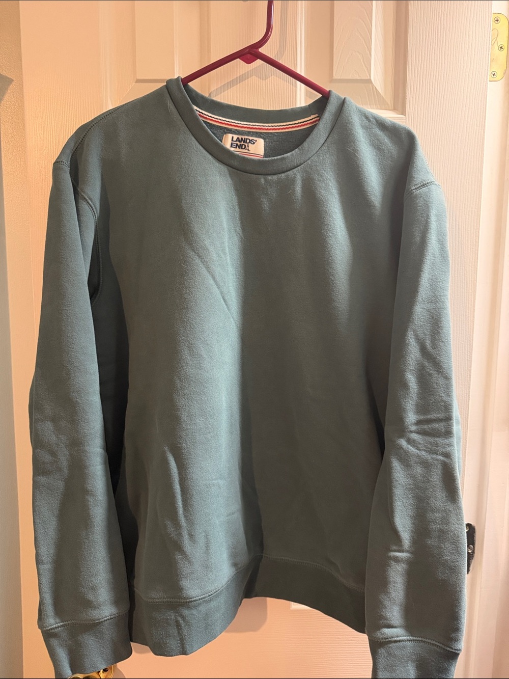 Lands' End Relaxed Crewneck Sweatshirt - Teal Green